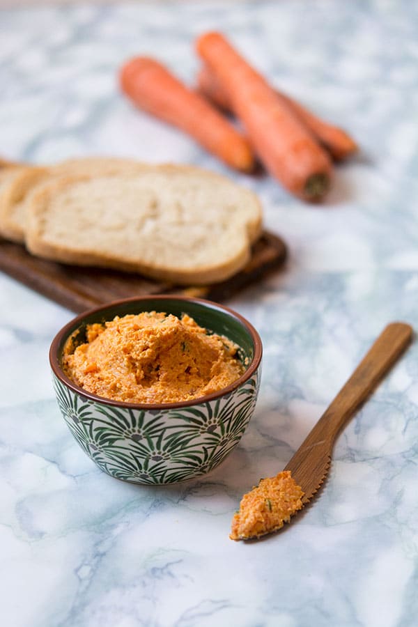 Recette de Tartinade de carottes au chèvre frais