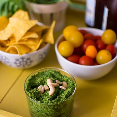 Recette de Tartinade d'épinards aux noix de cajou (pesto d'épinards)