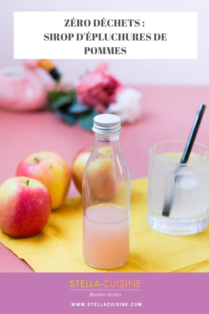 Recette Zéro déchets : sirop d'épluchures de pommes. Recette anti gaspi avec des épluchures de pommes, des trognons de pommes pour un sirop rafraîchissant !