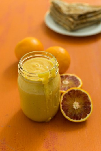 Recette d'orange sanguine curd pour la chandeleur