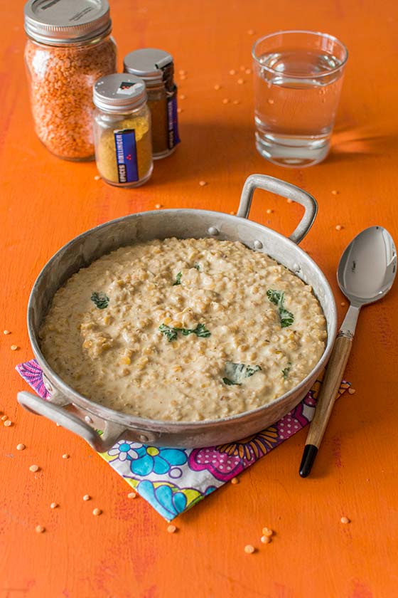 Recette de dahl de lentilles corail au lait de coco