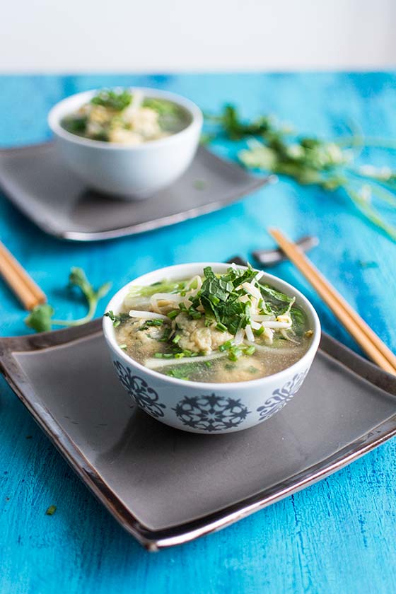 Recette de pho vietnamien aux boulettes de poulet