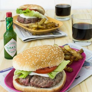 Recette de cheeseburger au tabasco vert