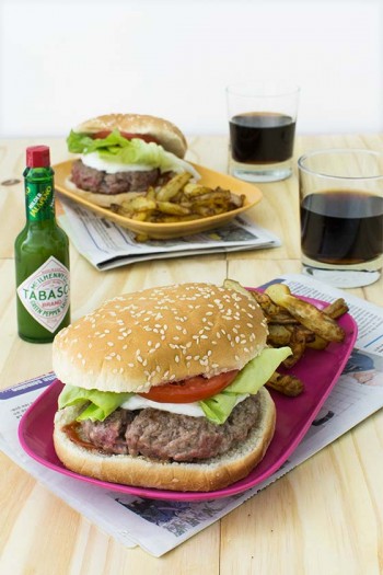 Recette de cheeseburger au tabasco vert