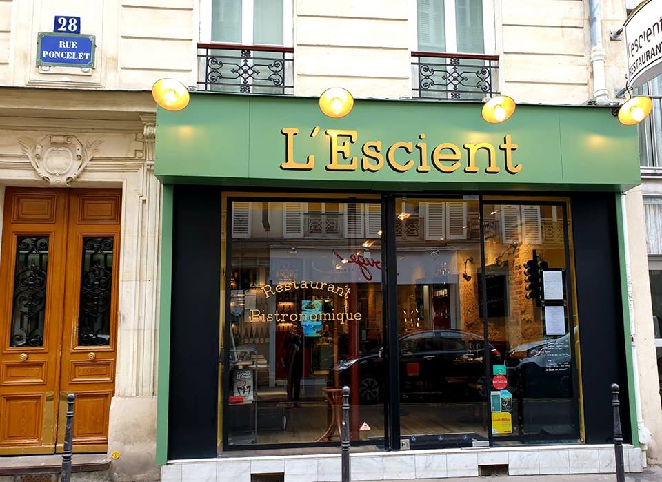 Restaurant L'Escient, Paris 17 quartier Ternes, cuisine bistronomique aux influences asiatiques